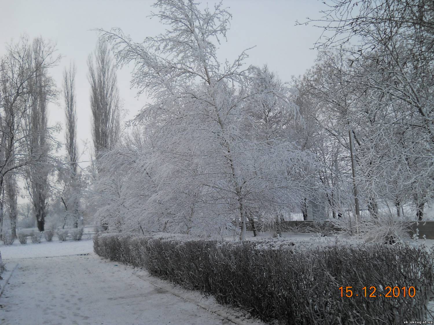 Снег в селе Копани